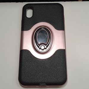 case for iphone xs max 6.5" goldrose-black new